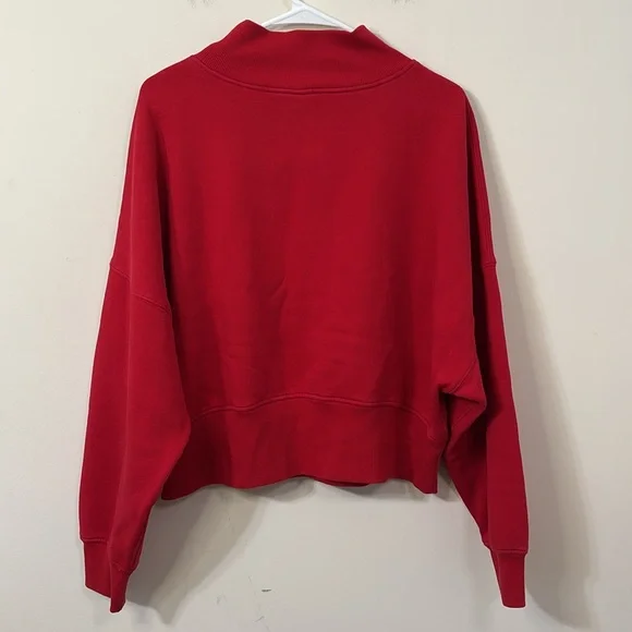 Wild Fable Apres Ski Mockneck Oversized Cropped Sweater Red Size XL NWT - Picture 7 of 8